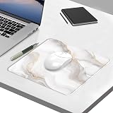 Giecy Gaming Mouse Pad Durable Stitched Edges 24x20 cm White Marble view 2