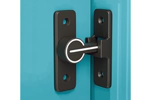 Sliding Bolt Locks, (Luminous) Black 90 Degree Heavy Duty Carbon Steel Bar Door Lock, Barn Door Latch Hardware, Flip Lock for