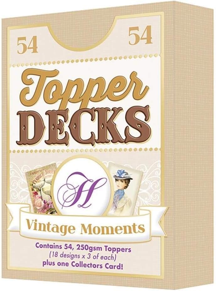 Hunkydory VINTAGE MOMENTS Topper Decks 54 x 250gsm Cards 18 Designs