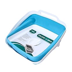 FOSJGO Dish Basin Collapsible with Drain Plug Carry
