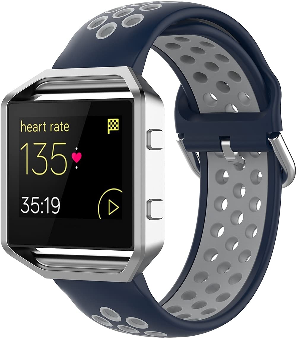 Gransho compatible with Fitbit Versa SE/Versa Lite/Versa 2 / Blaze/Versa Watch Strap, Soft Silicone Replacement Watchband (Pattern 1)