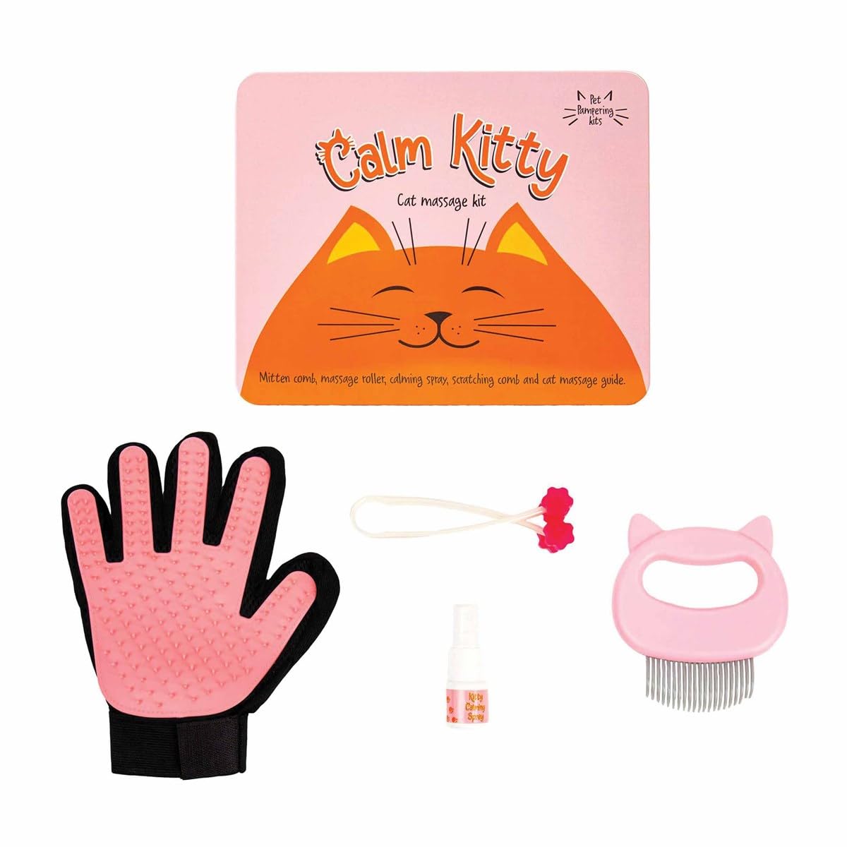 Calm Kitty Cat Massage Kit - Pamper and Allow your Kitty to indulge