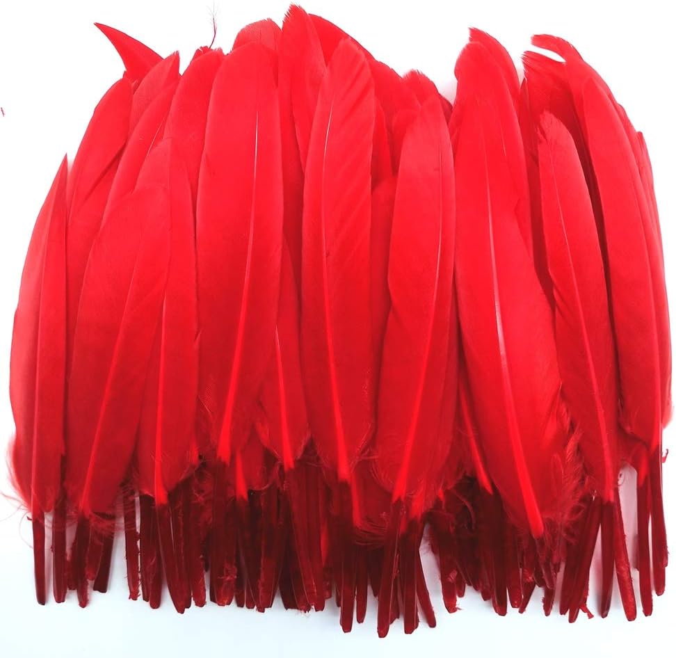 100pcs Goose Feathers Colorful Dyed Natural Duck Feather