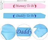 Karjiaja Mummy Daddy To Be Sashes Blue Pink Satin Baby Shower Party Decorations view 2