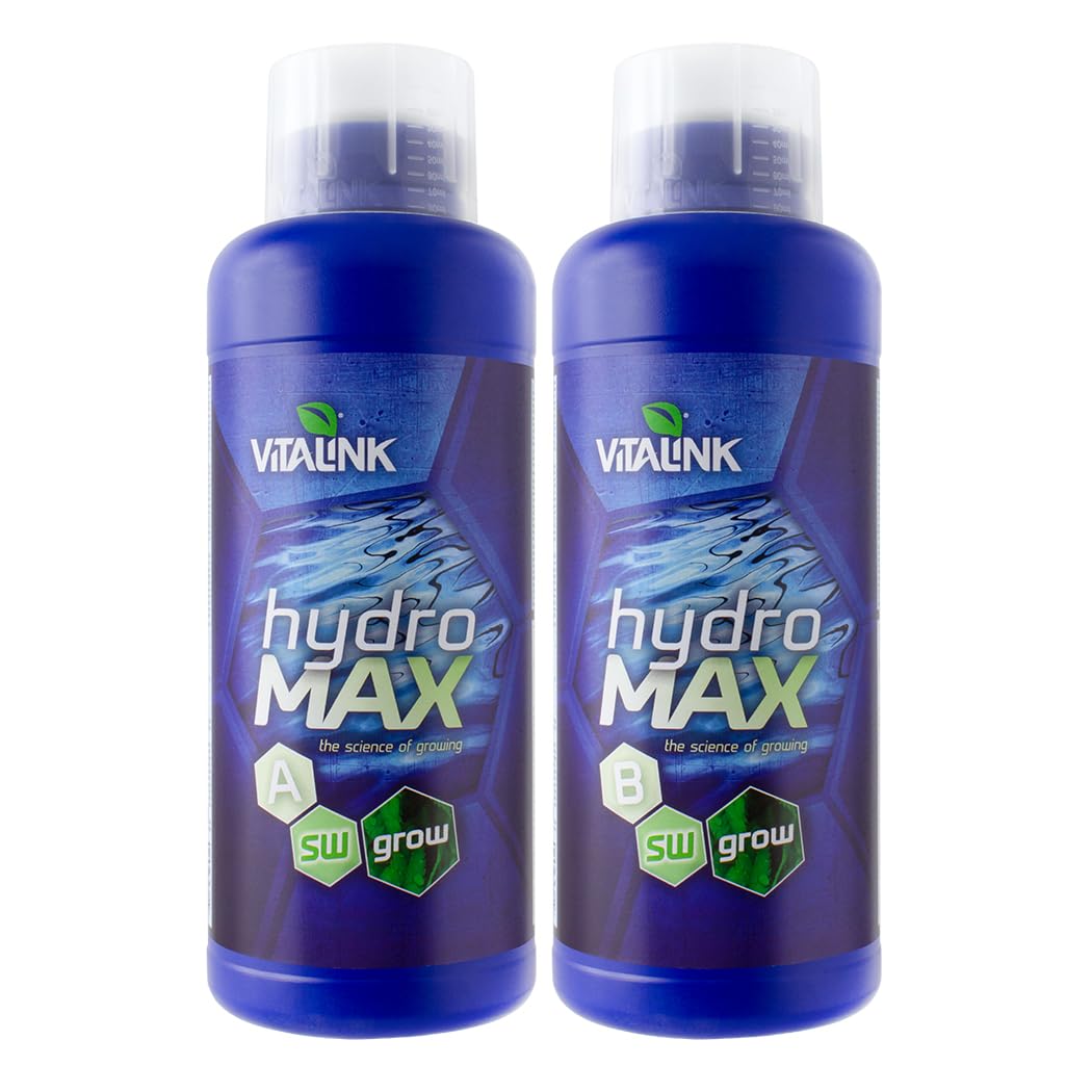 VitaLink 05-201-100 Hydro Max Grow Soft Water - Pack of 2 X 1 Litre (A&B Set)