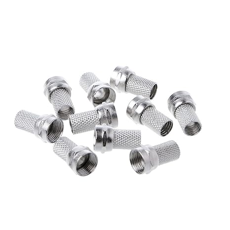 Amazon.com: Forgun 10 Pcs 75-5 F Connector Screw On Type For RG6 Satellite TV Antenna Coax Cable Twist-on: Home Audio & Theater