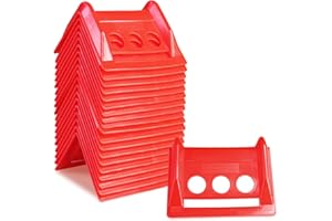 ENJ LASHING ENJ 20 Pack Flatbed Edge Protector, Edge Corner Tie Down Protector for Up to 4 Inch Straps, Protects Cargo Edges, Flatbed Accessories Plastic Protector (RED)