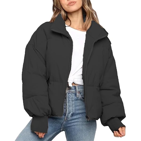 Amazon.com: tuduoms Womens Winter Jackets Baggy Puffer Short
