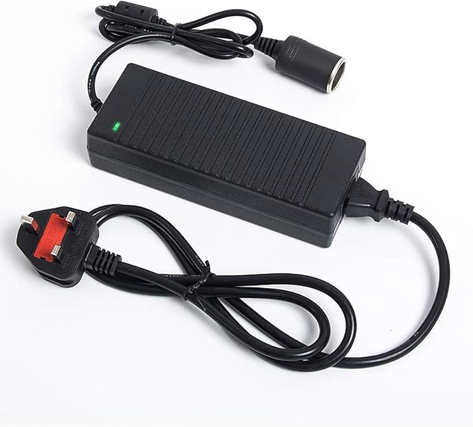 MOJOO 240V Mains to 12V 10A Car Power Adapter Power Supply Cigarette