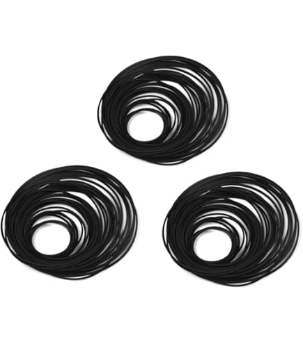 100 Pcs Recorder Rubber Belts - Cassette Recorder Repair Maintenance Mix Flat Cassette Tape Machine Rubber Belts 40-135 MM, 50 PCs 1 MM Width and 50 PCs 4 MM Width