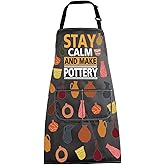 MBMSO Pottery Artist Apron for Pottery Lover Gifts Ceramics Gifts Caution I've Been Known To Throw Things Pottery Maker Gifts