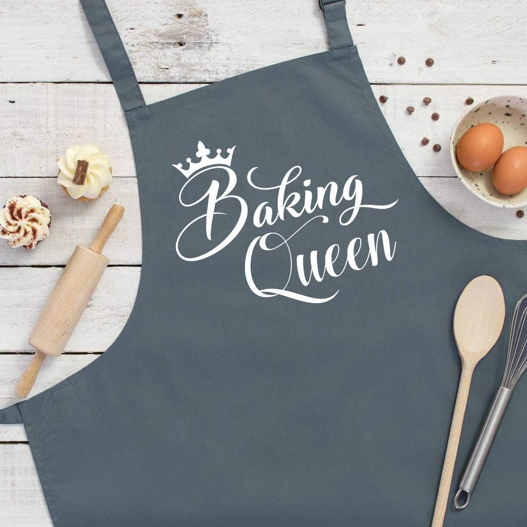 Saukore Funny Baking Aprons for Women Cute Baking Gift for Bakers Baking Queen Apron - Image 3