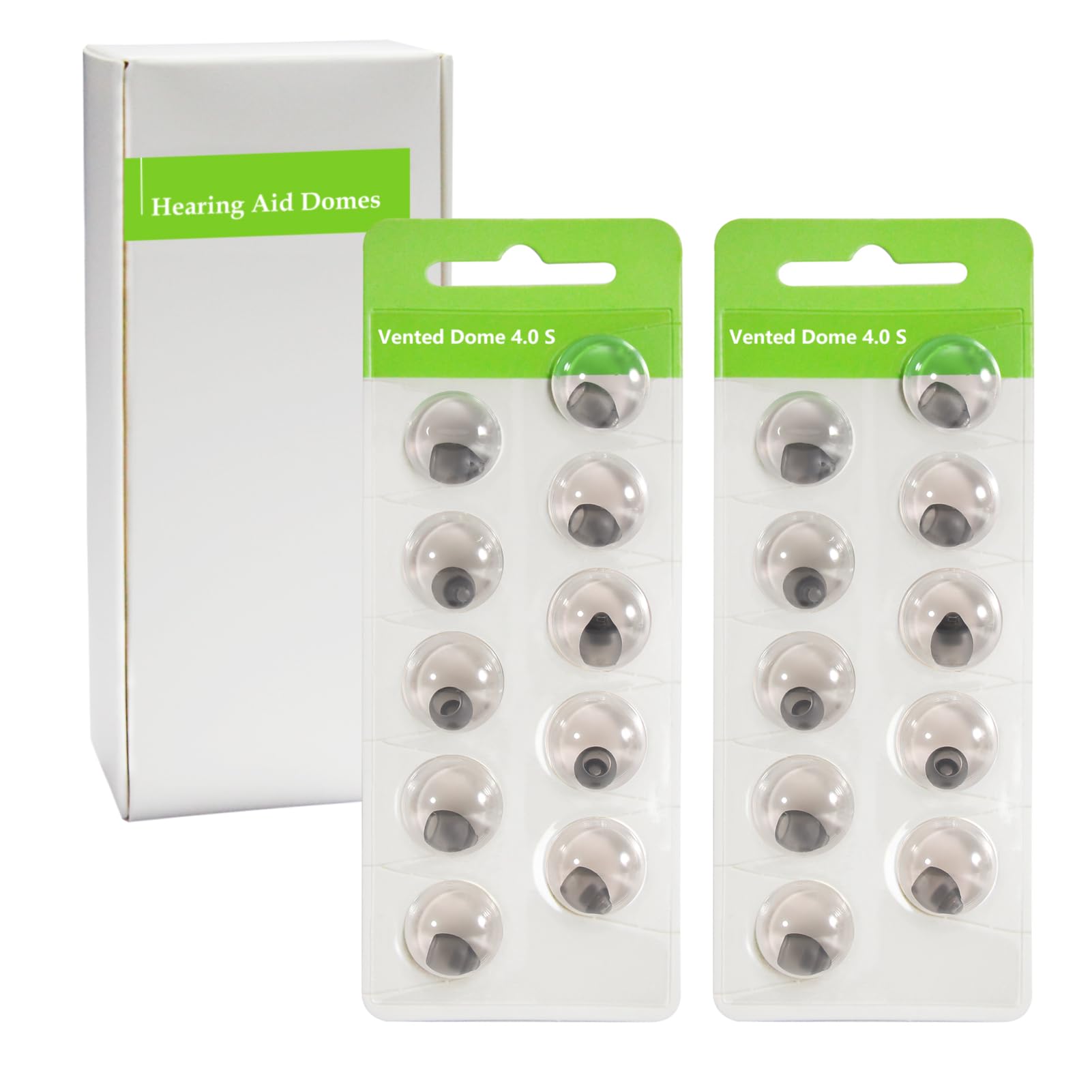 Hearing Aid Domes for Phonak Replacements, Phonak Hearing Aid Domes (Phonak Vented Domes Small Size / 2 Packs）, Universal Domes for Phonak Hearing Aid Accessories.