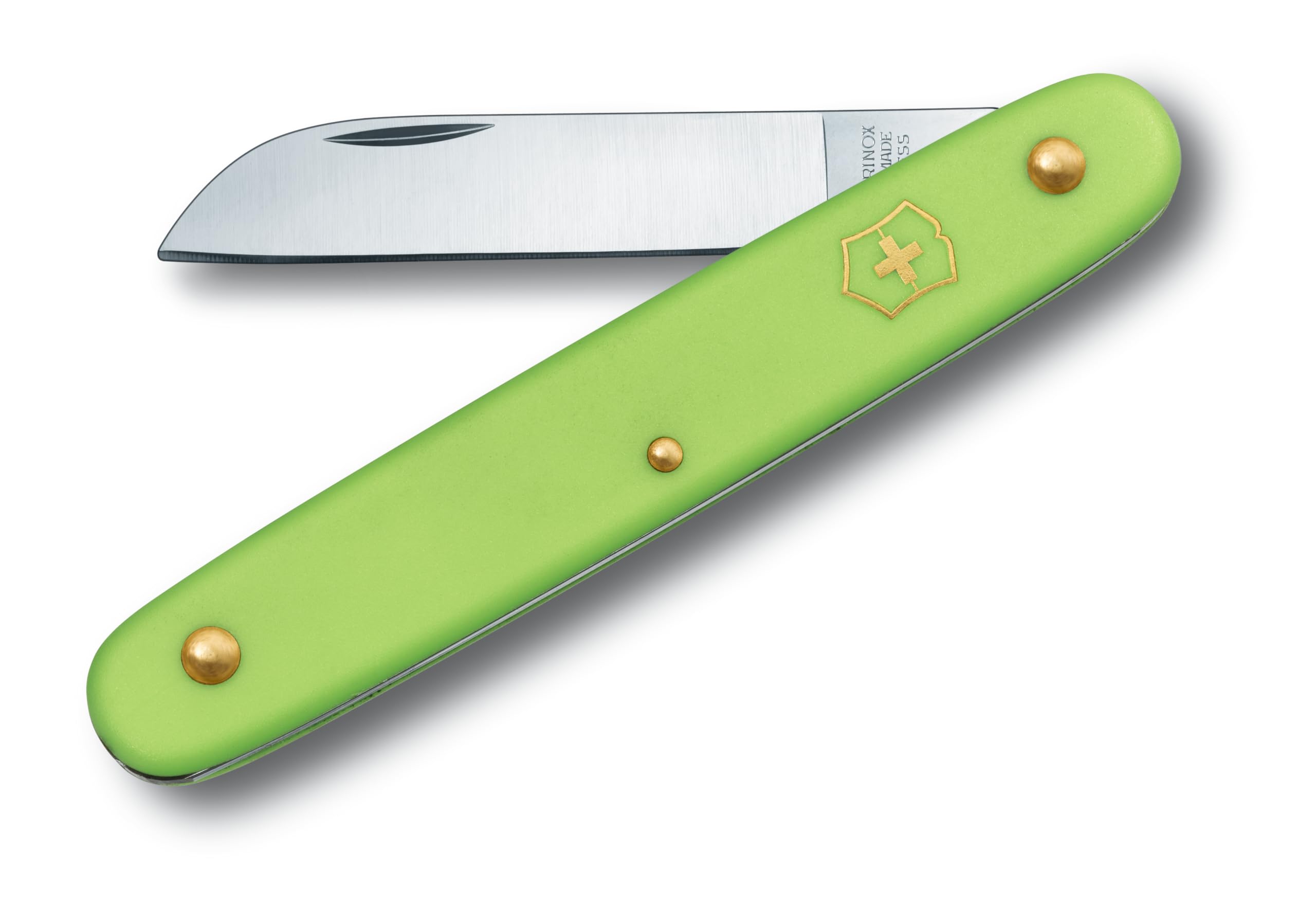 Victorinox Garden Floral Knife, Swiss Made, Straight Blade, Stainless Steel, Green