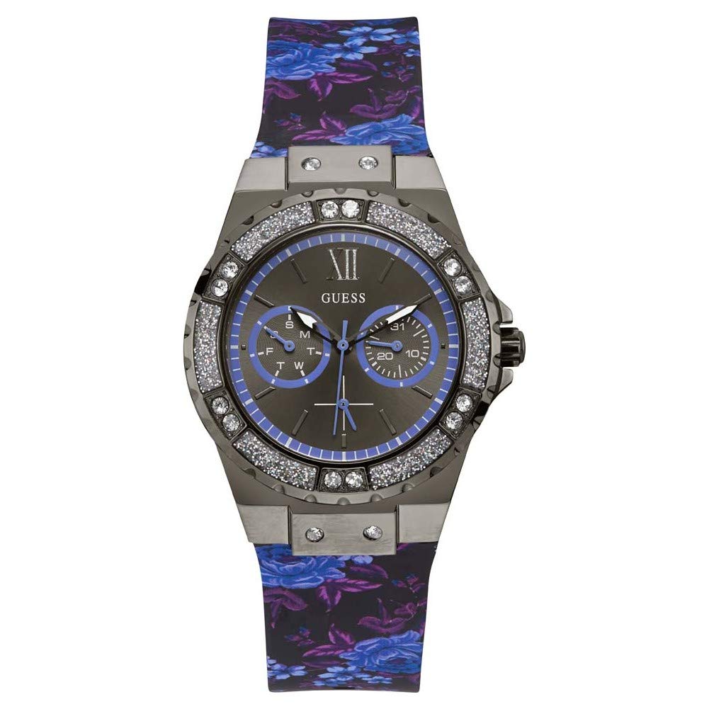 Guess Women's Quartz Analogue Watch with Silicone Strap W1053L8