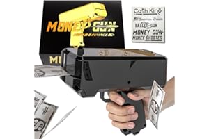 Money Gun Shooter – RUVINCE Money Gun for Movies That Look Real, Prop Gun Make it Rain, Handheld Cash Gun for Game Movies Par