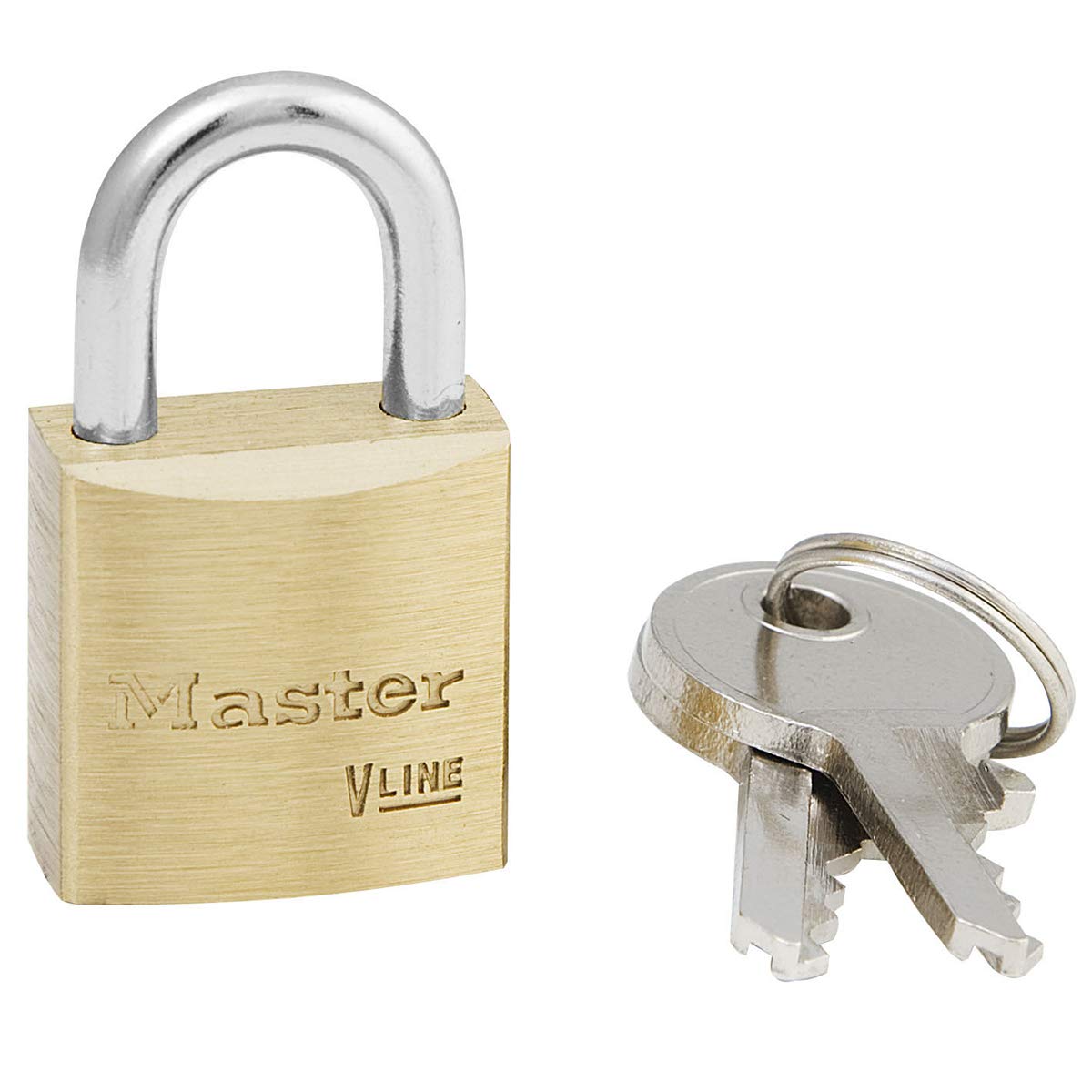 Master Lock 4120KA-123 Key Padlock with Brass Body, Gold, 3,4 x 2 x 1 cm