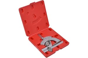 Universal Protractor Angle Gauge, 0~320°Carbon Steel 0.2 Precision Vernier Bevel Angle Finder,Adjustable Angle MeasuringGauge