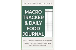 Diet and Nutrition Log Book Macro Tracker and Daily Food Journal: Keep Track Of Your Meals, Carbs, Calories, Fat, Protein, Su