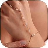 Hand Chain Gold Bracelets for Women Trendy Stuff Ring Bracelet Hand Chain Dainty Chain Bracelet Hand Jewelry Gift