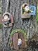 Gianna's Home Welcome Window Garden Gnome Door Fairy Garden Tree Stump Miniature Decor, 4 pcs