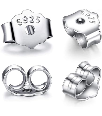 Lot De 40 Fermoirs Papillon – 20 Paires Argent Et Or, Pour Boucles D'oreilles, Faciles à Utiliser, Hypoallergéniques