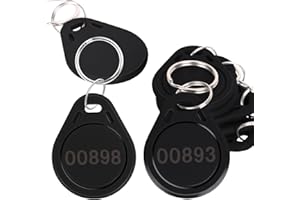 MktStleat10pcs Black 26 bit Keyfobs Proximity Fob Works with Prox Key ISOProx 1346 1386 1326 H10301 Format Readers.Compatible with Most Card Access Control Systems on The Market (10)