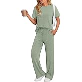 LILLUSORY Lounge Sets for Women 2 Piece Summer Travel Outfits Spring Matching Sets Cute Casual Pajamas 2026 Airport Clothes