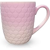 DesirableSip Soft Touch Mini Heart Mug – 18 Oz Ceramic Coffee Mug, Cute Tea Cup – Large Coffee Cup for Office, Home & Travel – Perfect for Birthdays, Holidays, and Christmas