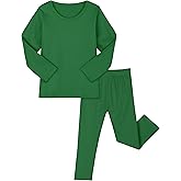 Resinta Baby Toddler Boys Girls Cotton Long Sleeve Shirt and Legging Set Kids Ribbed Basic Pant 2-Piece for Daily Life