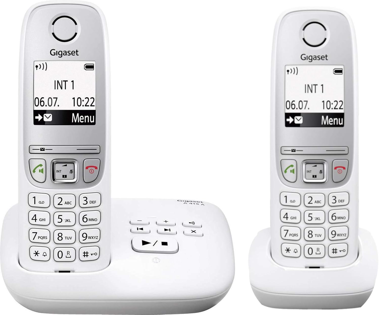 Gigaset A415A DUO WEISS mit Anrufbeantworter inkl. 2: Amazon.de: Elektronik