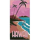 Rstick Hawaii Beach Towel Oversized 36"x72" Quick Dry Sand Free Coconut Palm Tree Beach Towels Soft Lightweight Microfiber Towels for Swim Pool Camping Travel