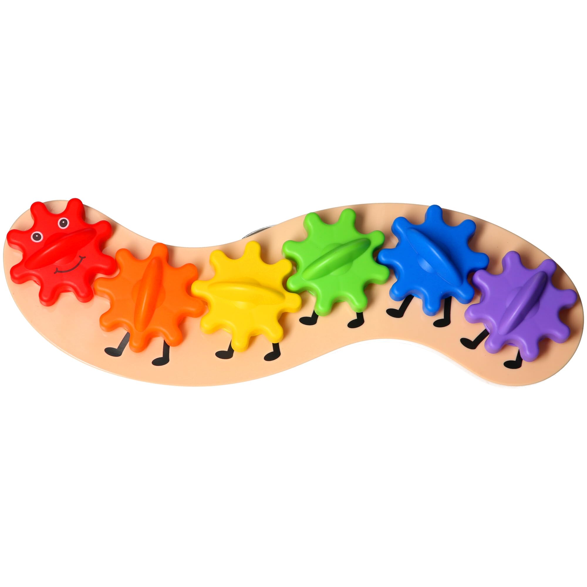 A to Z Rainbow Fun with Gears Caterpillar, Educational Toy for 12+ Months, Colourful Rotating Gears, [Multiple Colors]