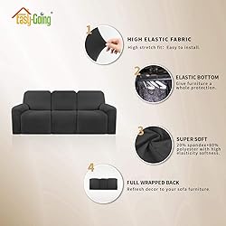 Easy-Going 8 Pieces Microfiber Stretch Sectional