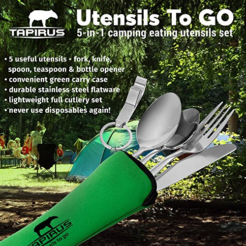 Tapirus Camping Eating Utensils To Go Durable Stainless Steel