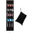 Viper Dart Caddy Solid Wood Wall Mounted Dart Holder/Stand with Accessory Storage Bag, Displays 4 Sets of Steel/Soft Tip Darts, Compatible with All Sisal & Electronic Dartboards, Surrounds & Cabinets