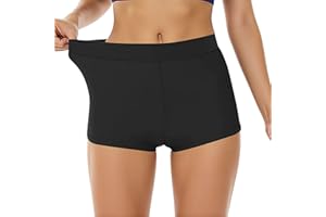 Women's Swim Board Shorts Plus Size High Waisted Bathing Suit Bottoms Tummy Control Beach Shorts