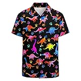 GADZILLE Mens Dinosaur Shirt Neon Dinosaur Birthday