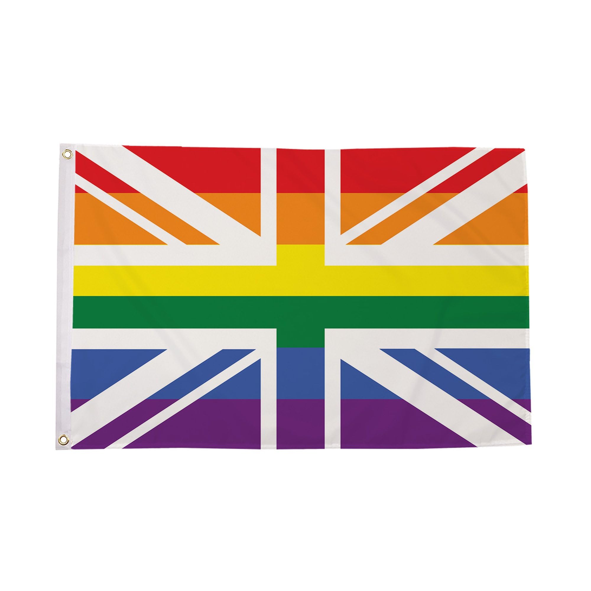 Rainbow Union Jack Small Flag 3ft x 2ft (90cm x 60cm)
