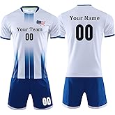 Custom Soccer Jersey Sports Team Training Soccer Uniforms Personalized Name Number Logo Soccer Jerseys for Kids Youth Men