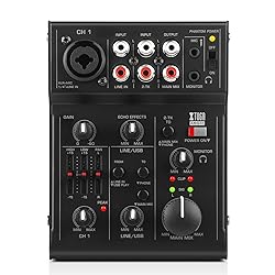 XTUGA CT80 8-Channel Professional Audio Mixer for