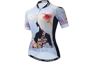 YOUALSO Cycling Jersey Women, Short Sleeve Ladies Bike Shirt Bicycle Clothing for Biking Biker MTB Cyclist Dirt BMX Road Mountain