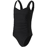 Girls One Piece Swimsuit Ruffled Teen Girl Swimsuit Size 6-16Y Wide Straps Girls' Swimwear for Bathing Suits Yizuoding003