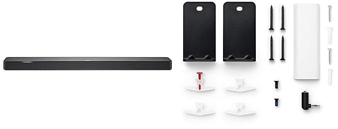 Bose Soundbar 500 with Alexa Voice Control Built-in, (Black)_Bose Soundbar Wall Bracket (Black)