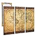Decor MI Vintage World Map Canvas Wall Art Prints Stretched Framed Ready to Hang Map Artwork World Map Wall Decor for Living Room Bedroom Office 16