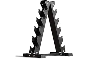 ACENFC Barbell A-Frame Dumbbell Weight Rack, Dumbbell Rack Stand Only, Weight Rack for Dumbbells 5 Tier with 500 LB Weight Capacity, Home Gym Storage Solution