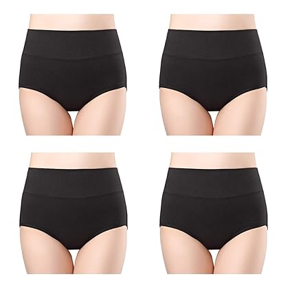 wirarpa Damen Unterhosen Baumwolle Slips Damen Hoher Taille Atmungsaktive Taillenslip Wochenbett Unterwäsche Mehrpack Größen 