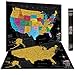 US Map w/ Scratch Off Ink by VespucciWorld (24x17