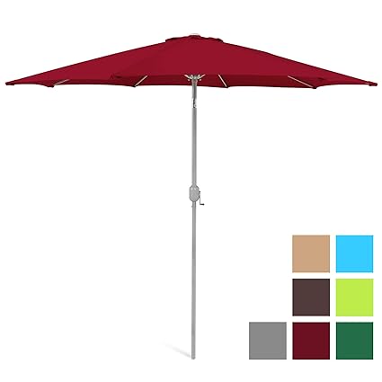 Buy Burgundy Best Choice Products Patio Umbrella 9 Aluminum