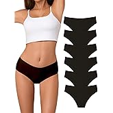 Bolivelan 6 Pack Seamless Hipster Underwear No Show Bikini Panties Silky Invisibles Briefs